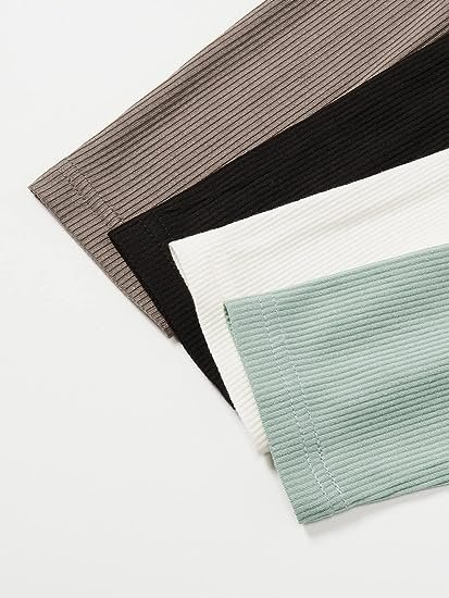 Women's 4 Piece Basic T Shirt Round Neck Long Sleeve Tee Top