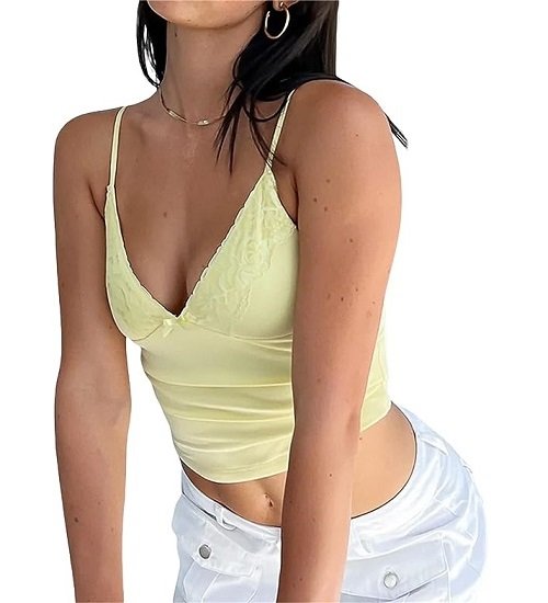 Women’s Sleeveless Strappy Croped Tank Tops Going Out Backless Bustier